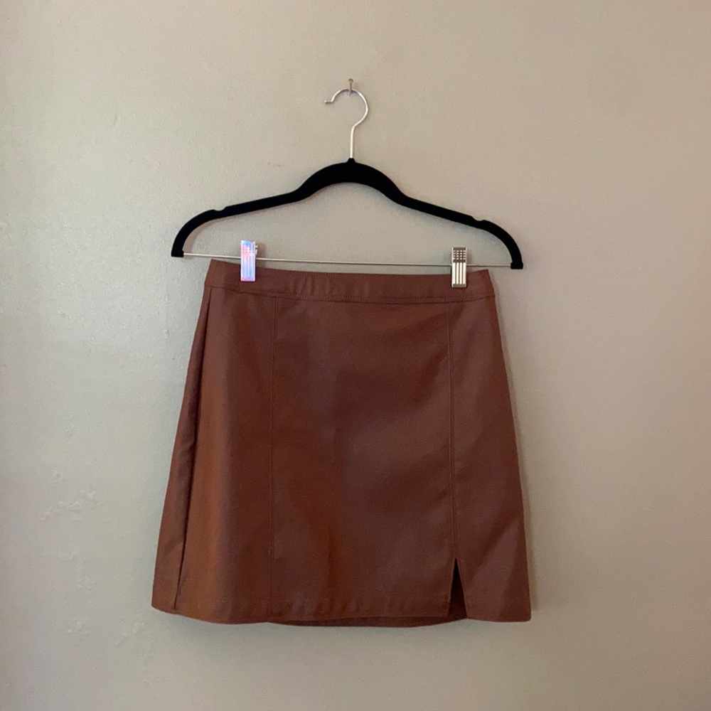 Abercrombie leather mini skirt size small
